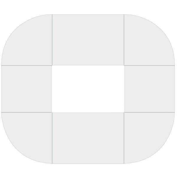 HAMMERBACHER Konferenztisch »London« oval 320 x 160 x 72 - 74 cm weiß, 74 cm Image