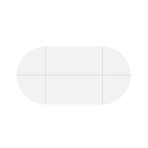 Konferenztisch »London« oval 320 x 160 x 72 – 74 cm weiß, HAMMERBACHER, 74 cm