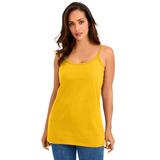 Plus Size Women's Cami Top with Adjustable Straps by Jessica London in Sunset Yellow (Size 14/16)