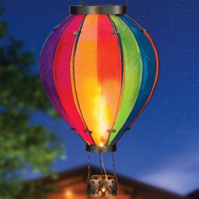Rainbow Hot Air Balloon Solar Lantern Multi Bright , Multi Bright