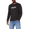 Levi's Men's Std Graphic Tee T-Shirt, Mv Logo+ Ls Caviar, L