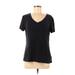 Gap Fit Active T-Shirt: Black Color Block Activewear - Women's Size Medium