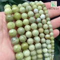 Perles rondes en pierre naturelle de jaspe vert citron pour la fabrication de bijoux Bracelet