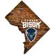 Howard Bison 24'' x State Shaped Logo Sign