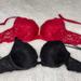 Victoria's Secret Intimates & Sleepwear | Lot Of 2 Victoria’s Secret Push Up Bras | Color: Black/Red | Size: 34b