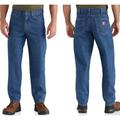 Carhartt Jeans | Carhartt Men's Relaxed Fit 5-Pocket Tapered Leg Denim Jeans Darkstone Sz 32 X 32 | Color: Blue | Size: 32 X 32