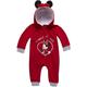 Disney Baby Girls Minnie Mouse One Piece Hooded Footless Romper Jumpsuit (Newborn and Infant), Size 12 Months, Minnie Red Heart