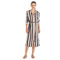 Hanro Women's Favourites Long Sleeve Dress Nightgown, Everglade Stripe, X-Small