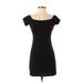 TOBI Casual Dress - Bodycon: Black Solid Dresses - Women's Size Small