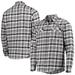 Men's Antigua Deep Sea Blue/Gray Seattle Kraken Ease Plaid Button-Up Long Sleeve Shirt