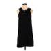 Kensie Casual Dress - Shift Crew Neck Sleeveless: Black Solid Dresses - Women's Size Small