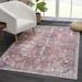 HOLI HOL-2303 6'7"x9' Traditional,Vintage Burgundy/Light Pink/Olive/Dark Beige/Cream/Dark Green/Slate/Pale Pink/Medium Brown/Green/Slate Blue Washable Area Rug - Hauteloom