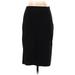 J.Jill Casual Skirt: Black Solid Bottoms - Women's Size 4 Petite