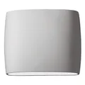 Justice Design Group Ambiance Oval Outdoor Downlight Wall Sconce - CER-8850W-WHT-LED2-2000