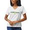 Women's League Collegiate Wear White George Mason Patriots Script Intramural Boyfriend V-Neck T-Shirt