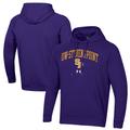 Men's Under Armour Purple Wisconsin-Stevens Point Pointers All Day Fleece Pullover Hoodie