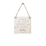 No Longer By My Side Pet Personalized Memorial Hanging Plaque for Dogs, .6 LB, White