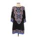 City Studio Casual Dress - Shift: Black Print Dresses - Women's Size Small