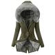 BUKINIE Womens Winter Warm Fleece Sherpa Lined Jacket Coat Long Sleeve Oversized Thickened Button Down Hooded Sweatshirt with Pocket