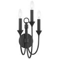 Cate 17 1/2" High Forged Iron 3-Light Outdoor Wall Light