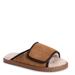 MUK LUKS Topher Open Toe Slipper - Mens 11 Tan Slipper Medium