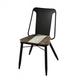 Lot de 2 chaises en acacia et acier noir