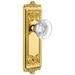 Grandeur Windsor Solid Brass Rose Passage Door Knob Set with Bordeaux