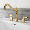 Randolph Morris Victorian Widespread Bathroom Sink Faucet - Metal Lever Handles RMB818ML-PB
