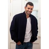 North End,'Classic Men's Blue Bomber Jacket'