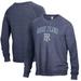 Men's Alternative Apparel Heathered Navy Rhode Island Rams The Champ Raglan Pullover Sweatshirt