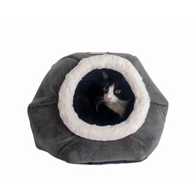 Gray Velvet Cat Bed by Armarkat in Gray