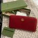 Gucci Bags | Authentic Gucci Red Marmont Zipper Wallet | Color: Red | Size: Os