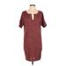 Old Navy Casual Dress - Shift: Red Color Block Dresses - Women's Size X-Small