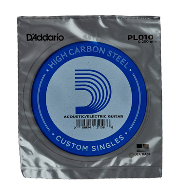 Daddario PL010 Einzelsaite für E-Gitarre/Westerngitarre