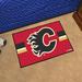 Red 30" x 19" L Area Rug - FANMATS Calgary Flames Starter Mat 19.0 x 30.0 x 0.25 in black/Nylon | 30" W X 19" L | Wayfair 31929