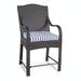 Braxton Culler Brighton Pointe Patio Dining Armchair w/ Cushion Wicker/Rattan in Black/Gray | 44 H x 25 W x 28 D in | Wayfair 435-129/6288-63