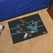 Black 19 x 30 x 0.25 in Area Rug - FANMATS San Jose Sharks Starter Mat Nylon | 19 H x 30 W x 0.25 D in | Wayfair 31947