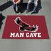 Gray 57 x 0.25 in Area Rug - FANMATS St. Joseph's Man Cave Tailgater, Nylon | 57 W x 0.25 D in | Wayfair 32541