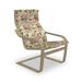 East Urban Home Rose Bouquets Lilly Magnolia Indoor/Outdoor Seat/Back Cushion Polyester in Brown | 1.57 H x 21.26 W x 48 D in | Wayfair