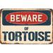 SignMission Beware of Tortoise Sign Plastic in Blue/Brown/Red | 6 H x 9 W x 0.1 D in | Wayfair Z-D-6-BW-Tortoise
