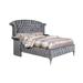 Simple Relax Fully Queen Size Wingback Bed Upholstered/Velvet in Gray | 66 H x 86 W x 88.13 D in | Wayfair SR03CM7150Q-BED