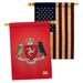 Breeze Decor Isle Of Man House Flags Pack Nationality Regional Yard Banner 28 X 40 Inches Double-Sided Decorative Home Decor in Red | Wayfair
