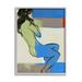 Stupell Industries Abstract Woman Laying Over Geometric Shape Collage by Liz Jardine - Painting on Canvas in Blue/Green | Wayfair af-975_gff_24x30