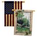 Breeze Decor Bear & Cubs 2-Sided Polyester 40 x 28 in. House Flag in Green | 40 H x 28 W in | Wayfair BD-WL-HP-110043-IP-BOAA-D-US12-SB