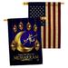 Ornament Collection 2-Sided Polyester 3'3 x 2 ft. House Flag in Blue/Red | 40 H x 28 W in | Wayfair OC-PC-HP-192591-IP-BOAA-D-US21-OC