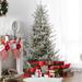 Northlight Seasonal Pre-Lit Flocked Little River Fir Artificial Christmas Tree - Clear Lights in Brown | 54 W x 54 D in | Wayfair