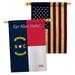 Breeze Decor 2-Sided Polyester 3'3 x 2'2 ft. House Flag in Blue/Red/White | 40 H x 28 W in | Wayfair BD-SS-HP-108087-IP-BOAA-D-US13-BD