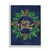 Stupell Industries Playful Red Holly Holiday Wreath Festive Merry Christmas by Linda Birtel - Graphic Art on Canvas in Blue/Green | Wayfair