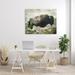 Stupell Industries Vintage Buffalo In Distressed Rustic Field Country Animal by Milli Villa - Graphic Art on Canvas in White | Wayfair