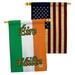 Breeze Decor Home Decor 2-Sided Polyester 3'3 x 2'3 ft. House Flag in Green/Orange/Yellow | 40 H x 28 W in | Wayfair